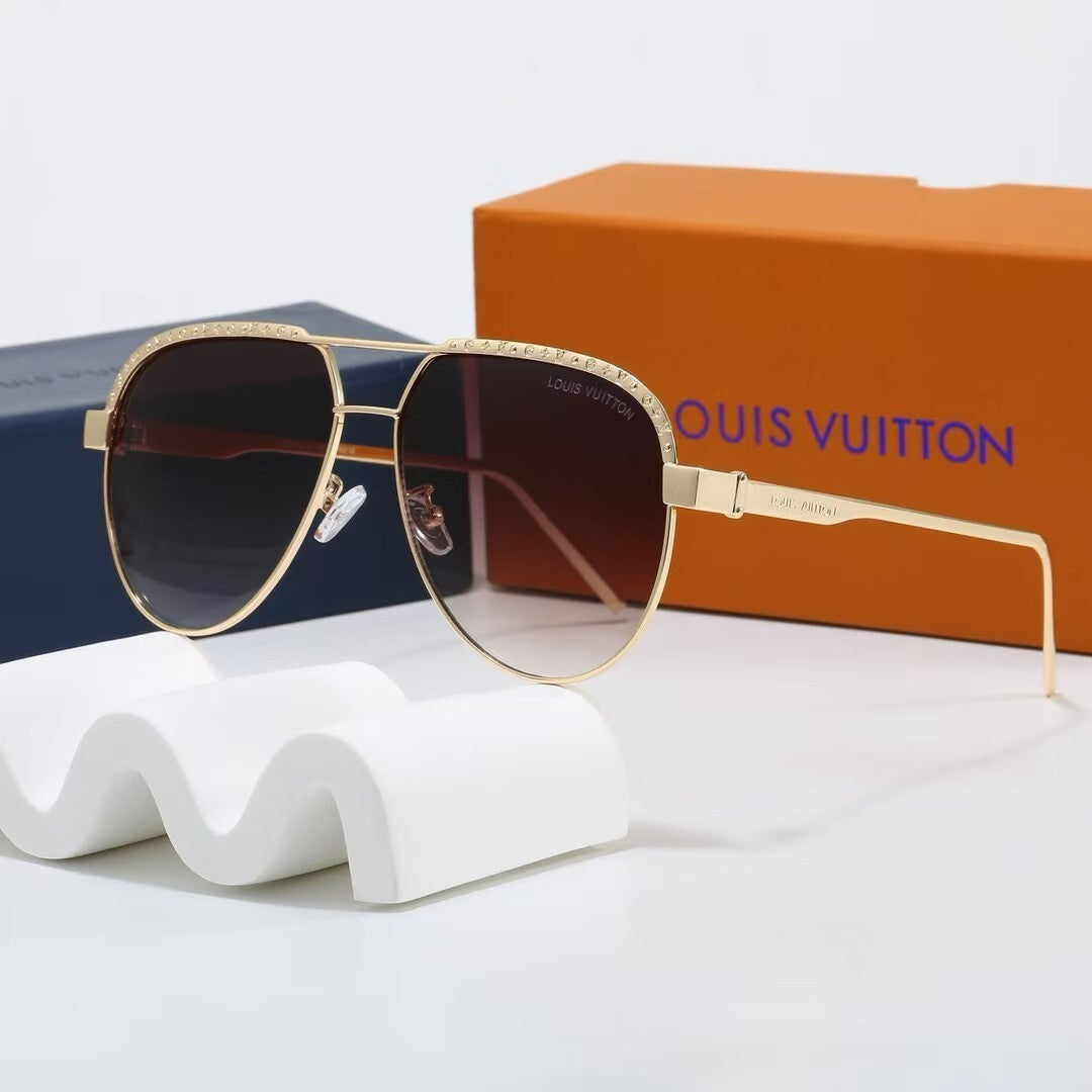 Louis vuitton Metal Aviator Frame Decorated Sunglasses Aviator
