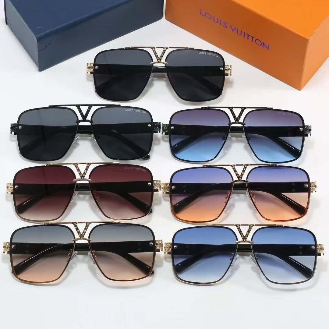 Louis vuitton V-Logo Double Bridge Aviator Sunglasses Aviator