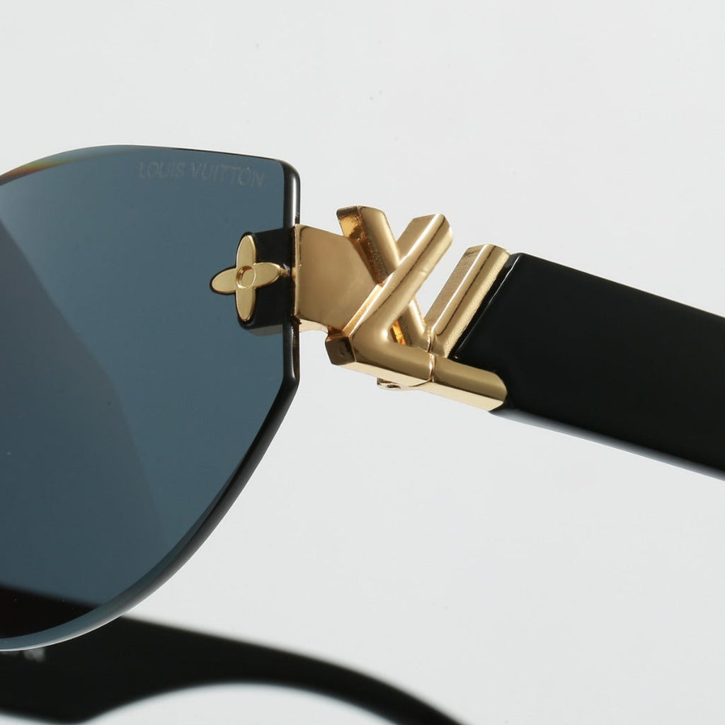 Louis vuitton Rimless Cat-Eye Sunglasses with Side Metal Logo 68088 Cat-Eye