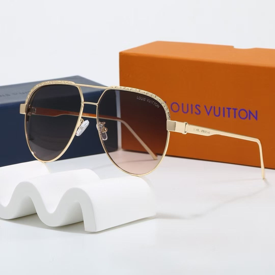 Louis vuitton Metal Aviator Frame Decorated Sunglasses Aviator