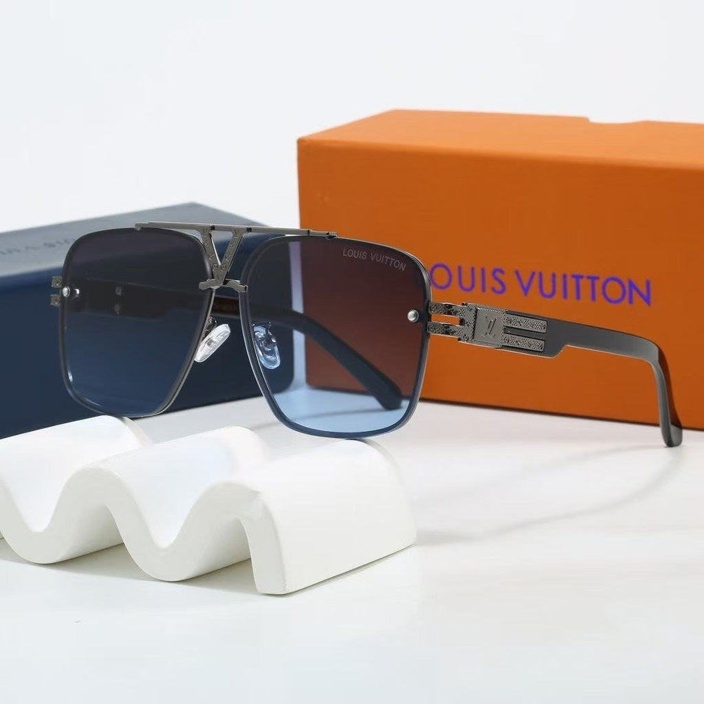 Louis vuitton V-Logo Double Bridge Aviator Sunglasses Aviator