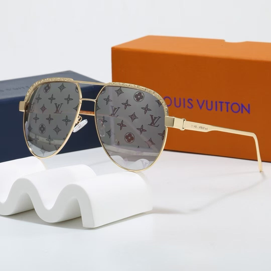 Louis vuitton Metal Aviator Frame Decorated Sunglasses Aviator