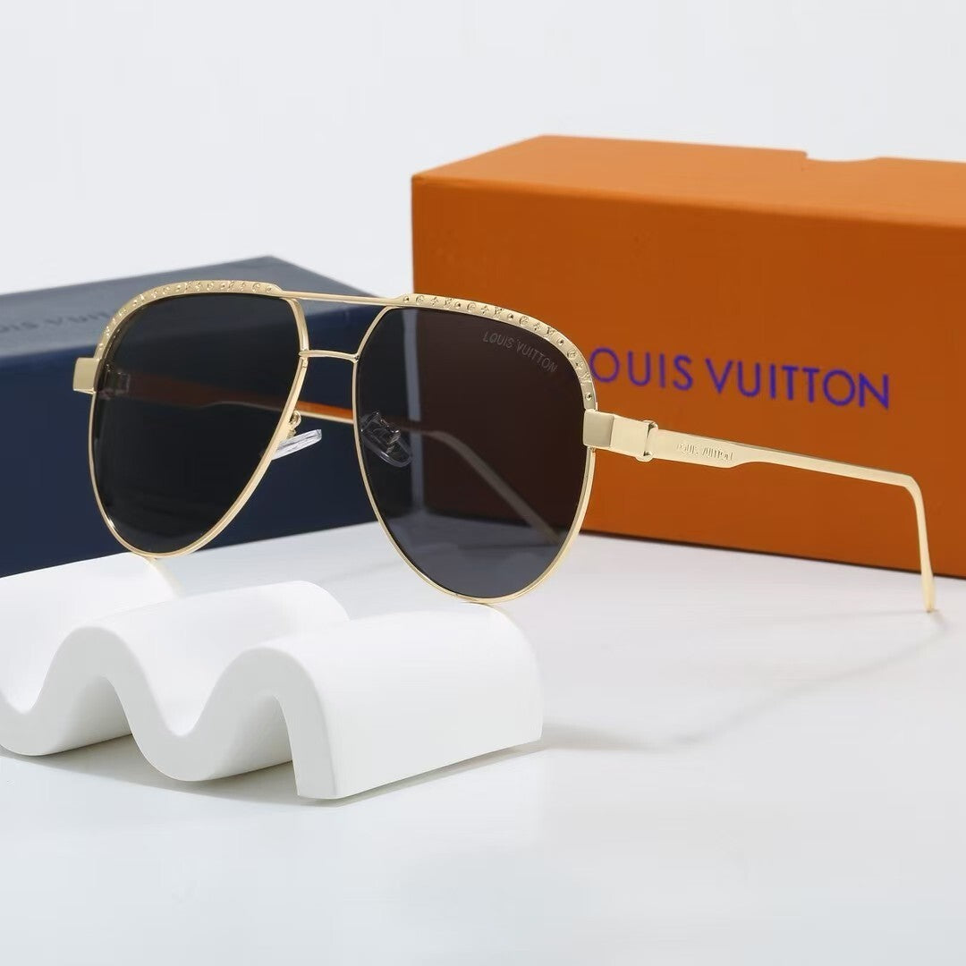 Louis vuitton Metal Aviator Frame Decorated Sunglasses Aviator