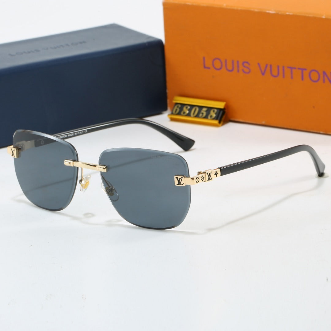 Louis vuitton Metal Plaque Rimless Sunglasses Mixed