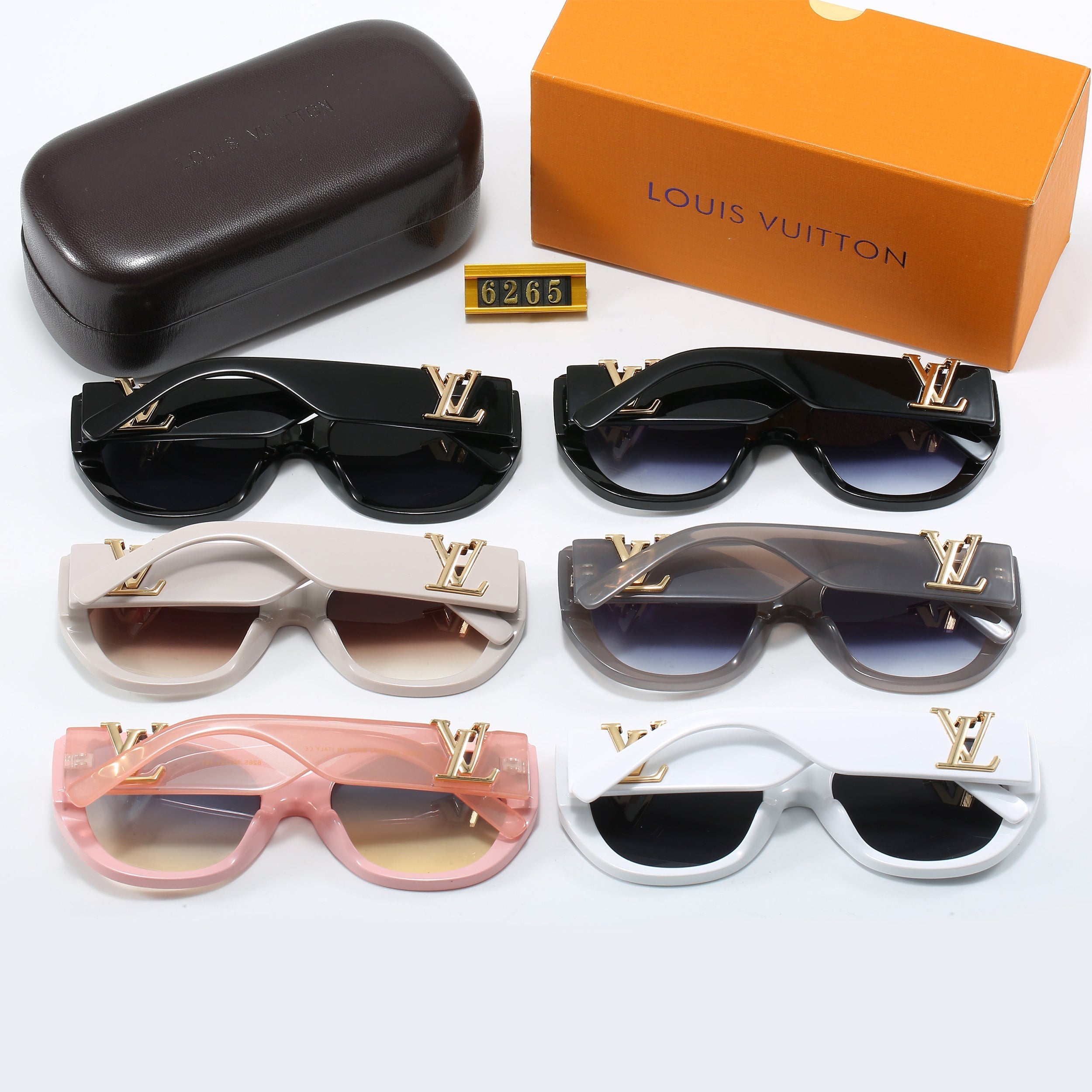 Louis vuitton Elegant Butterfly Bold Frame Sunglasses with Letter Detail (Model 6265) Butterfly